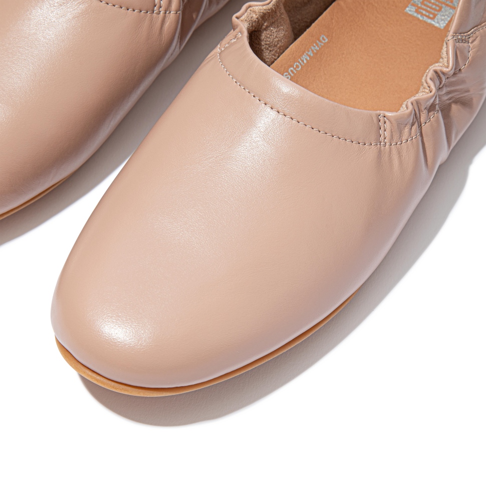 Fitflop Allegro Ballerinas Aus Leder Mit Umklappbarem Rücken, Nacktes Rosa