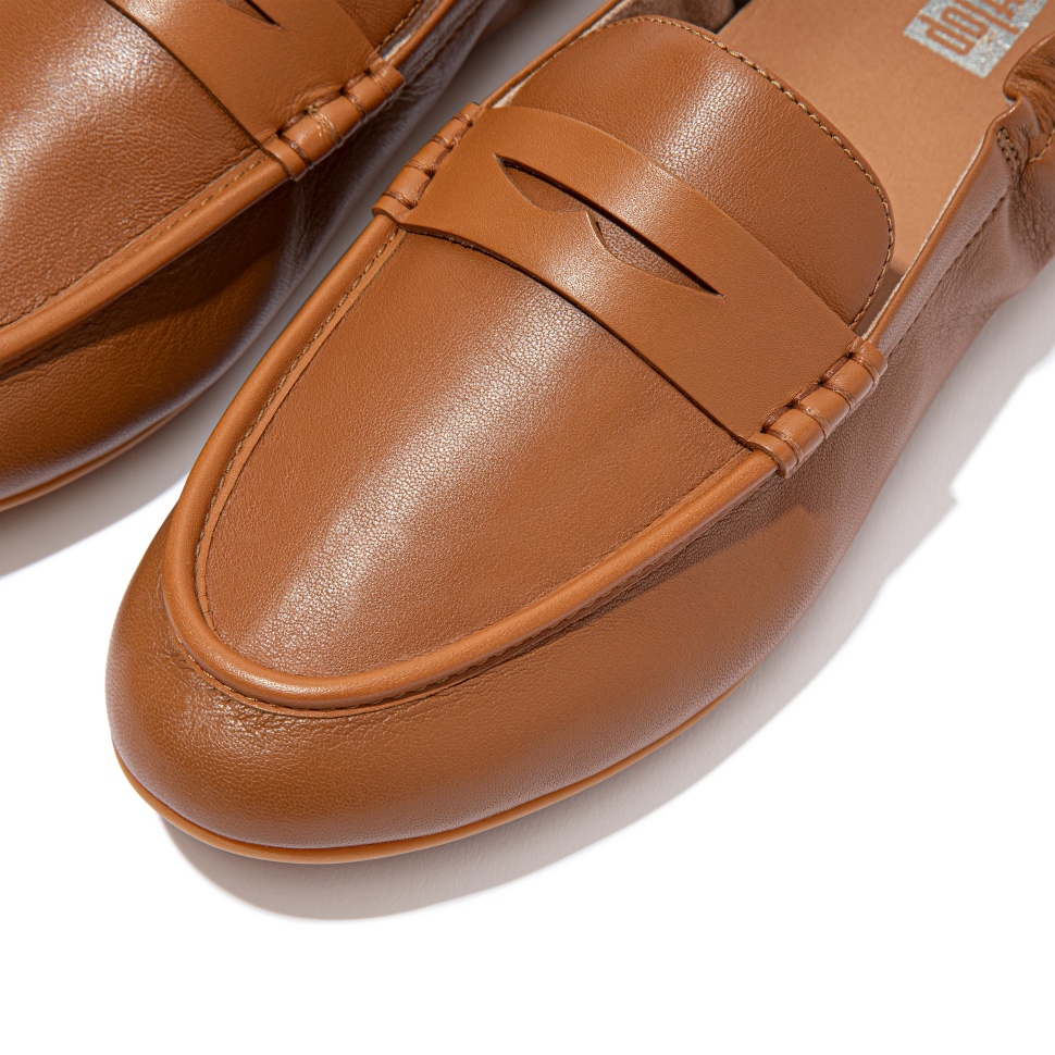 Fitflop Allegro Pennyloafer Aus Leder Hellbraun