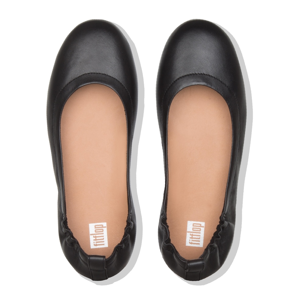 Fitflop Allegro Softleder Ballerinas Schwarz