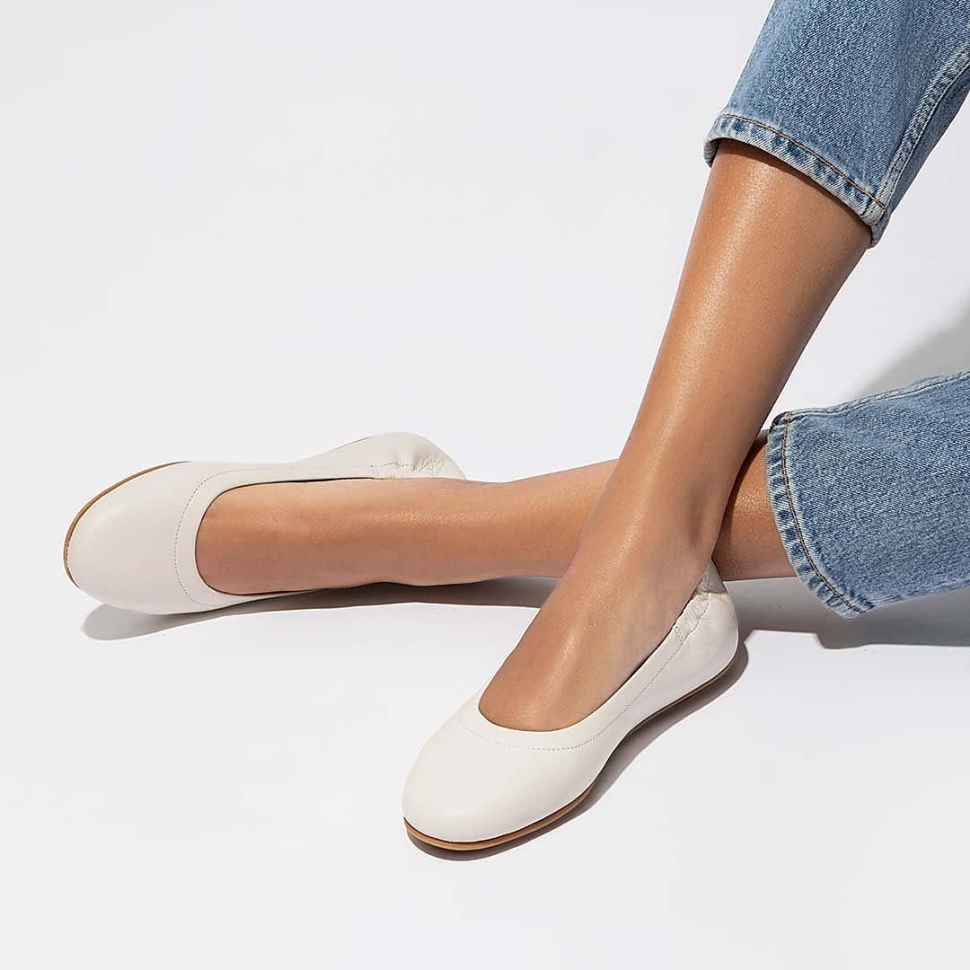 Fitflop Allegro Ballerinas Aus Weichem Leder Mit Kieselstein-Print