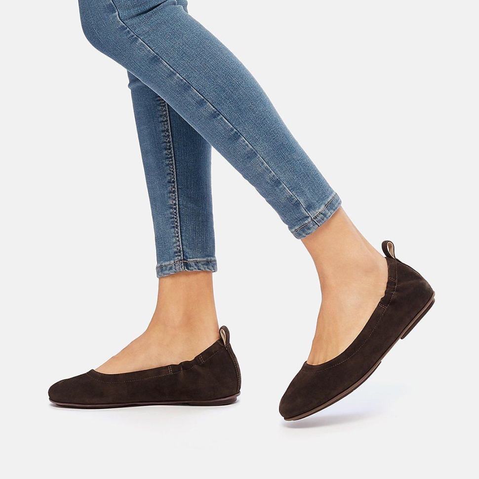 Fitflop Allegro Wildleder Ballerinas Braun-mix