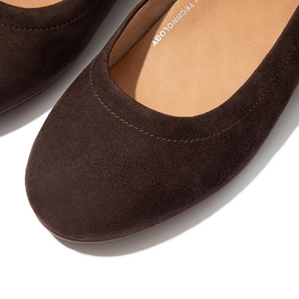 Fitflop Allegro Wildleder Ballerinas Braun-mix