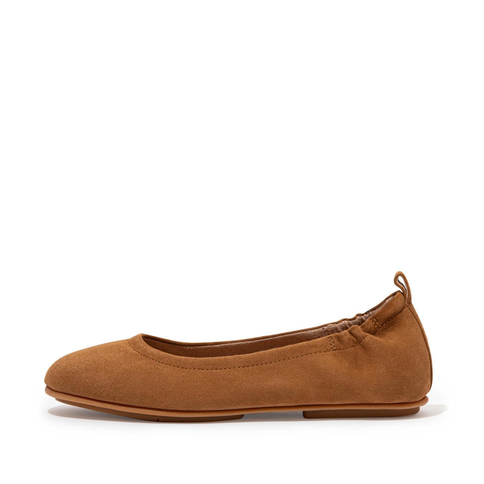 Fitflop Allegro Ballerinas Aus Wildleder Hellbraun