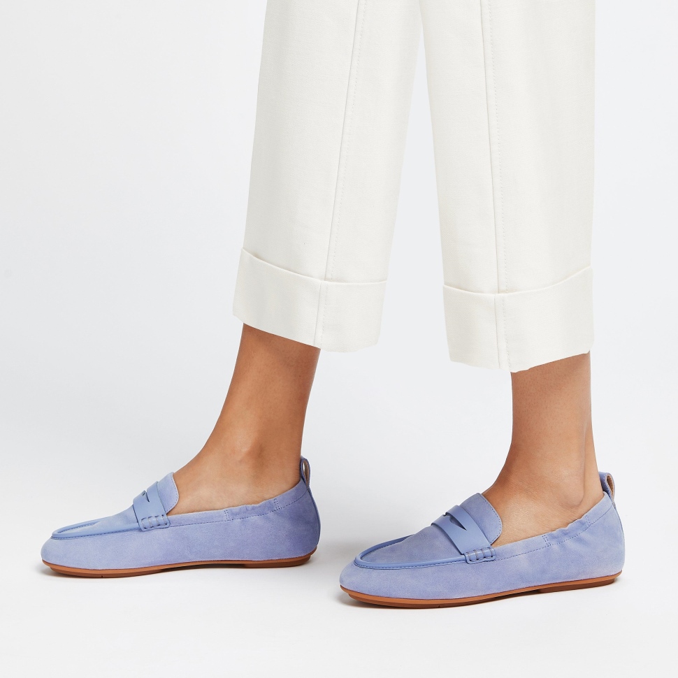 Fitflop Allegro Pennyloafer Aus Wildleder Wild Lavendel