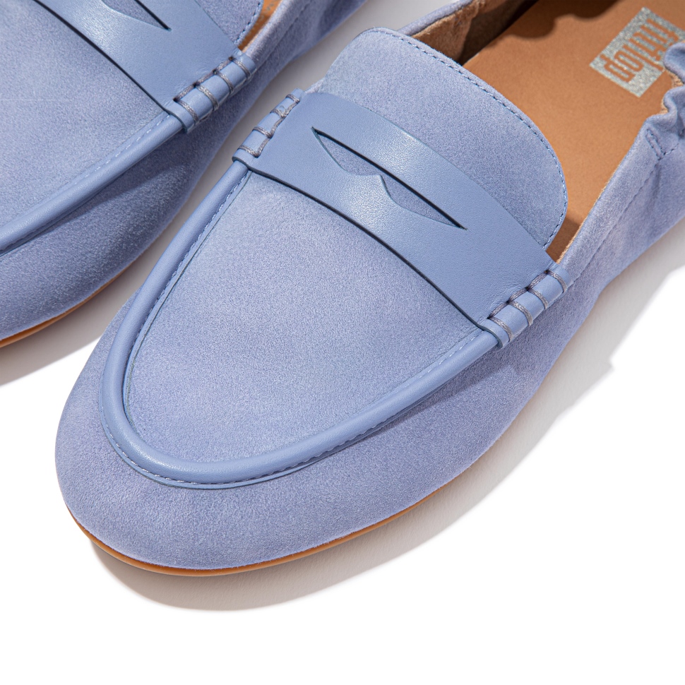 Fitflop Allegro Pennyloafer Aus Wildleder Wild Lavendel