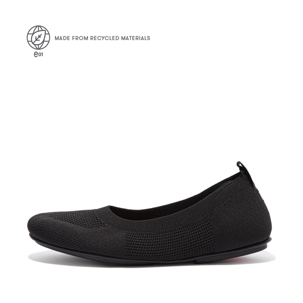 Fitflop Allegro E01 Mehrstrick Ballerinas Ganz In Schwarz