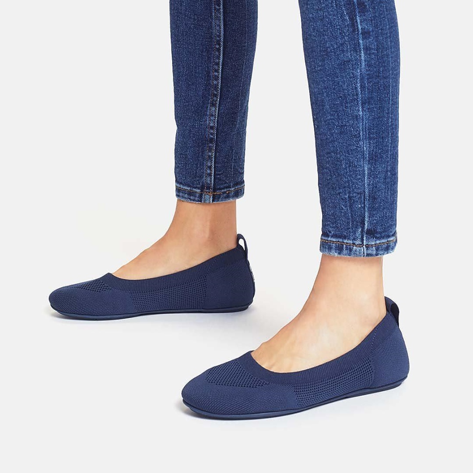 Fitflop Allegro E01 Mehrstrick Ballerinas Mitternachtsmarine