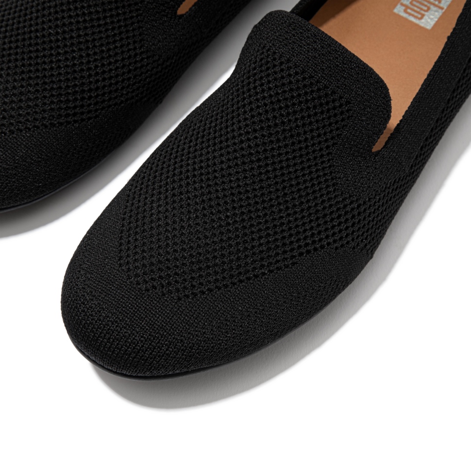 Fitflop Allegro E01 Multi-Strick-Loafer Ganz In Schwarz