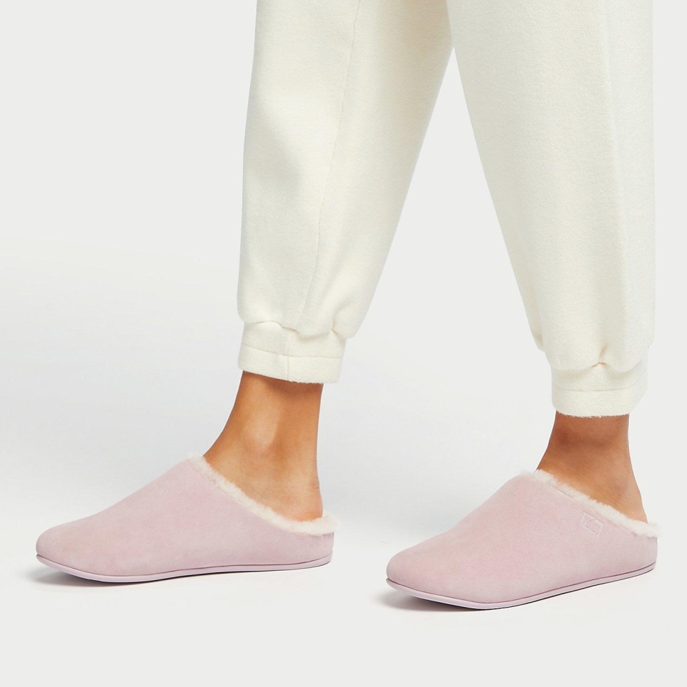 Fitflop Chrissie Hausschuhe Aus Wildleder Mit Lammfellfutter Soft Lilac