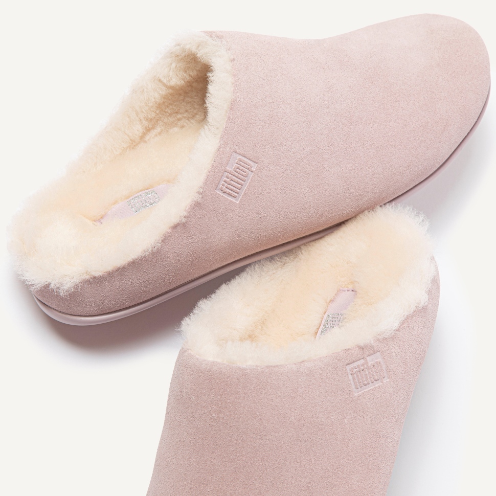 Fitflop Chrissie Hausschuhe Aus Wildleder Mit Lammfellfutter Soft Lilac