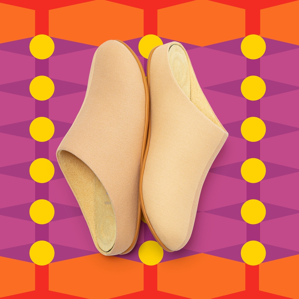 Fitflop Chrissie X Yinka Ilori Canvas Hausschuhe Gelb-orange