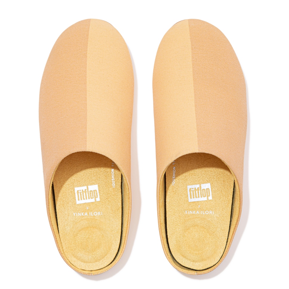 Fitflop Chrissie X Yinka Ilori Canvas Hausschuhe Gelb-orange