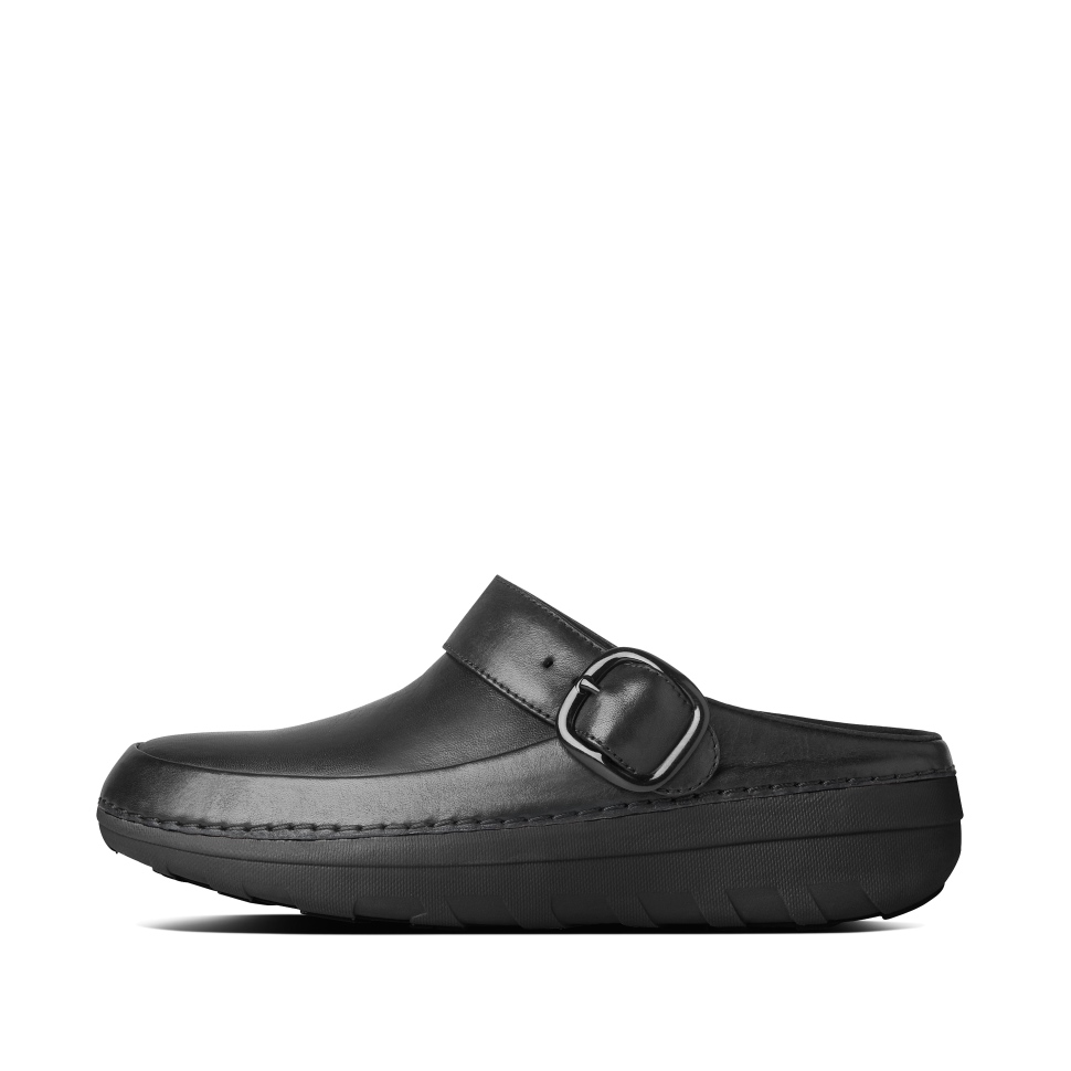 Fitflop Gogh Pro Superleichte Lederclogs Schwarz