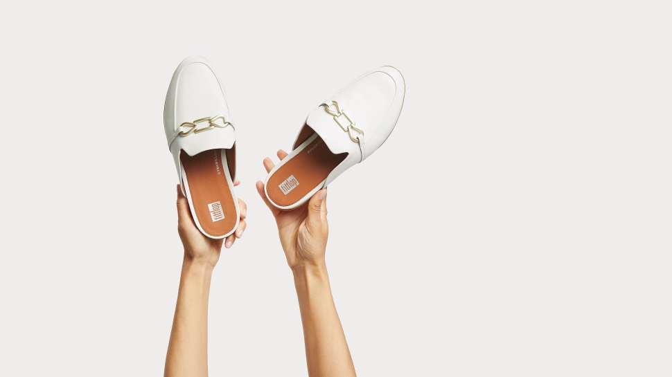 Fitflop Gracie Lederpantoletten Creme