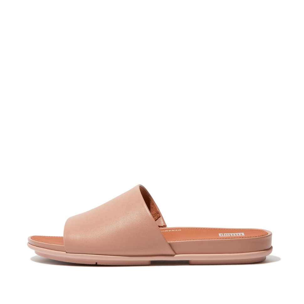 Fitflop Gracie Lederpantoletten Beige