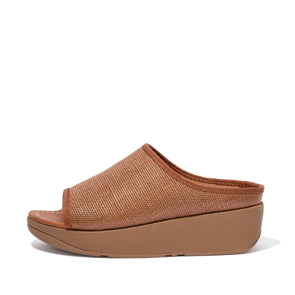 Fitflop Imogen Gewebte Pantoletten Hellbraun