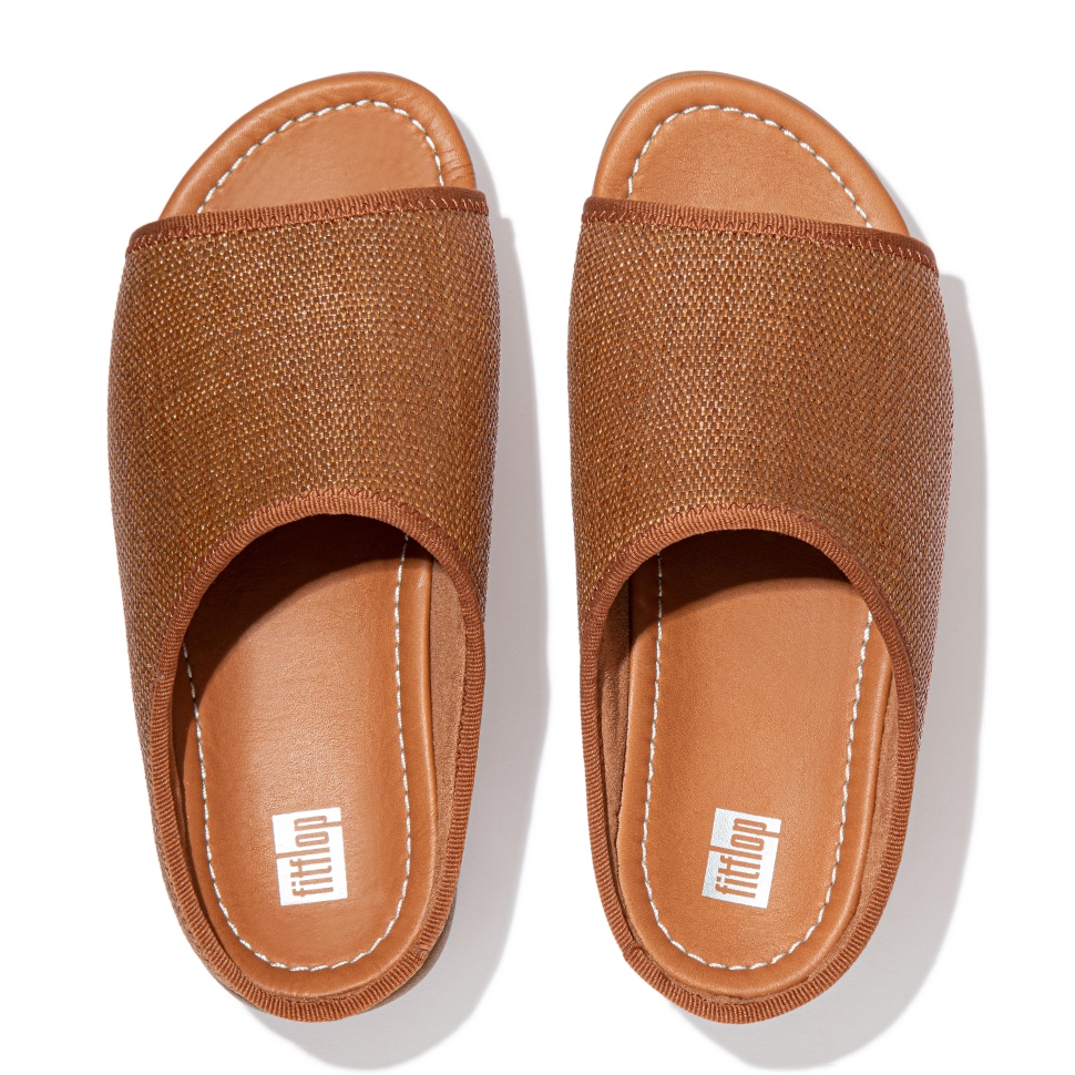 Fitflop Imogen Gewebte Pantoletten Hellbraun