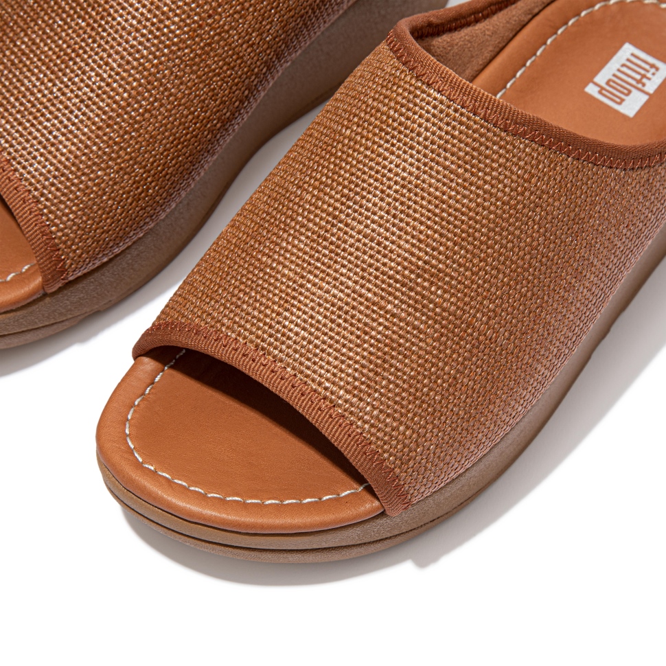 Fitflop Imogen Gewebte Pantoletten Hellbraun