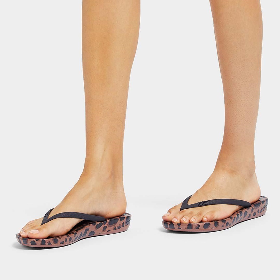 Fitflop Iqushion Leopard-print Ergonomische Flip-flops Leopard