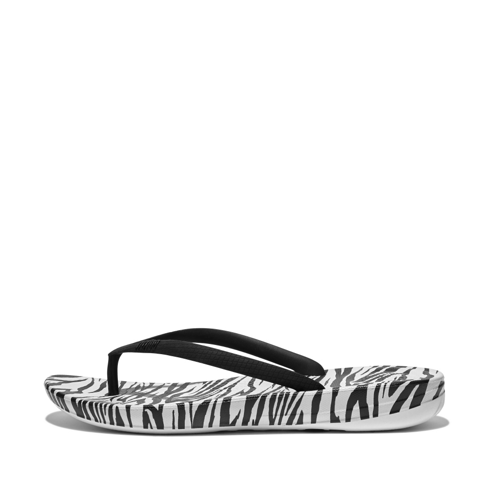 Fitflop Iqushion Ergonomische Zehentrenner Mit Zebra-Print