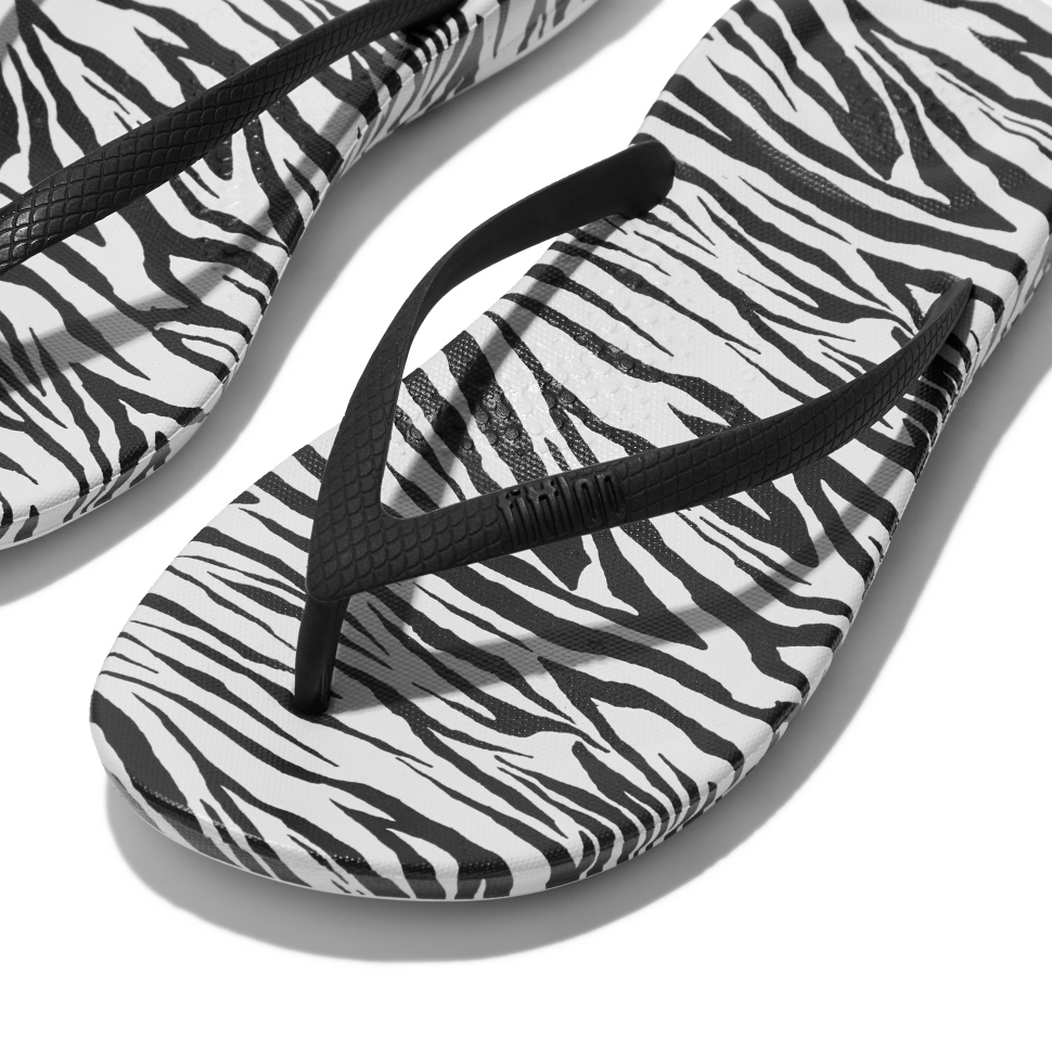 Fitflop Iqushion Ergonomische Zehentrenner Mit Zebra-Print