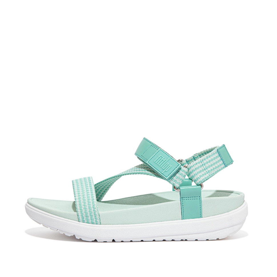 Fitflop Loosh Webbing Sandalen Mit Z-Riemen Sea Foam Green