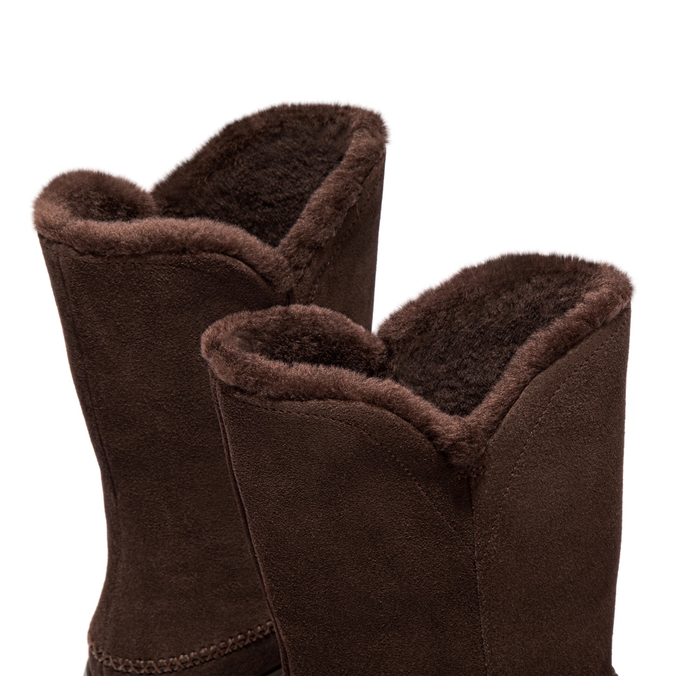 Fitflop Mukluk Wadenstiefel Aus Wildleder Mit Lammfellfutter, Braun-mix