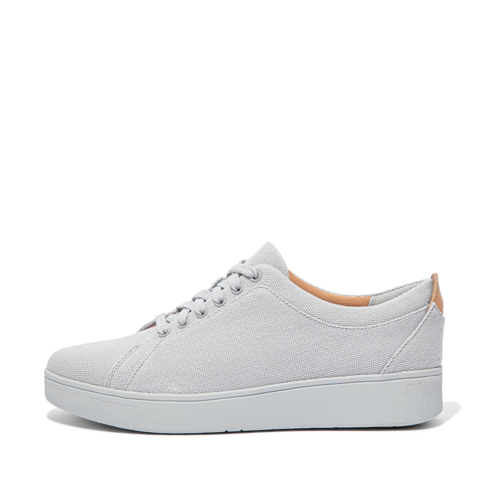 Fitflop Rally Canvas Turnschuhe Weich Grau