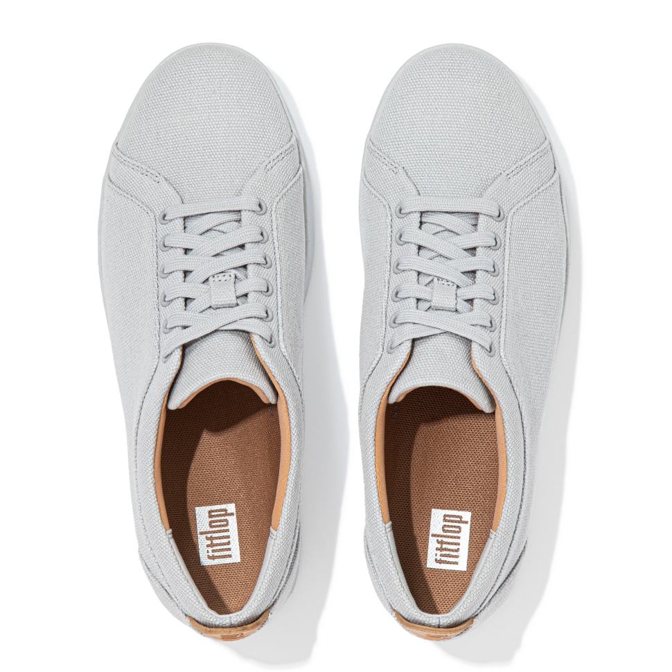 Fitflop Rally Canvas Turnschuhe Weich Grau