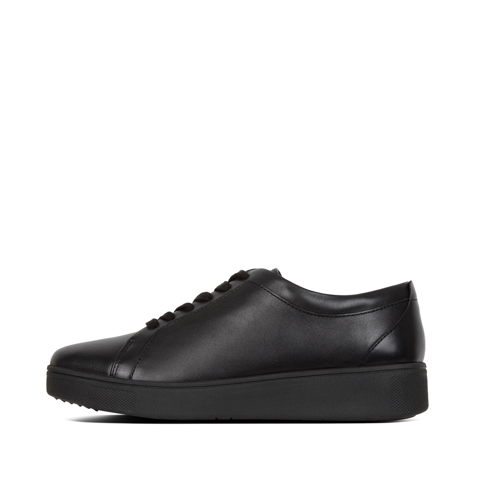 Fitflop Rallye-Lederturnschuhe Ganz In Schwarz