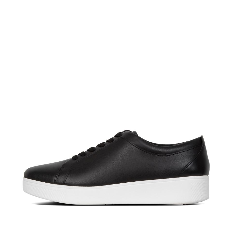 Fitflop Rallye Leder Turnschuhe Damen Schwarz