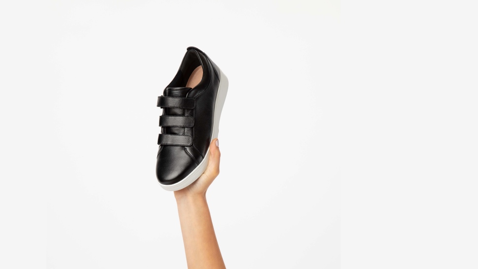 Fitflop Rally Strap Sneaker Aus Metallic-Leder Schwarz