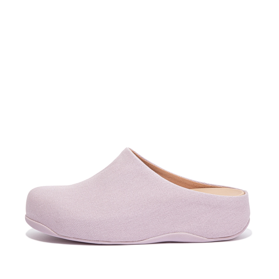 Fitflop Shuv Canvas Clogs Soft Lilac