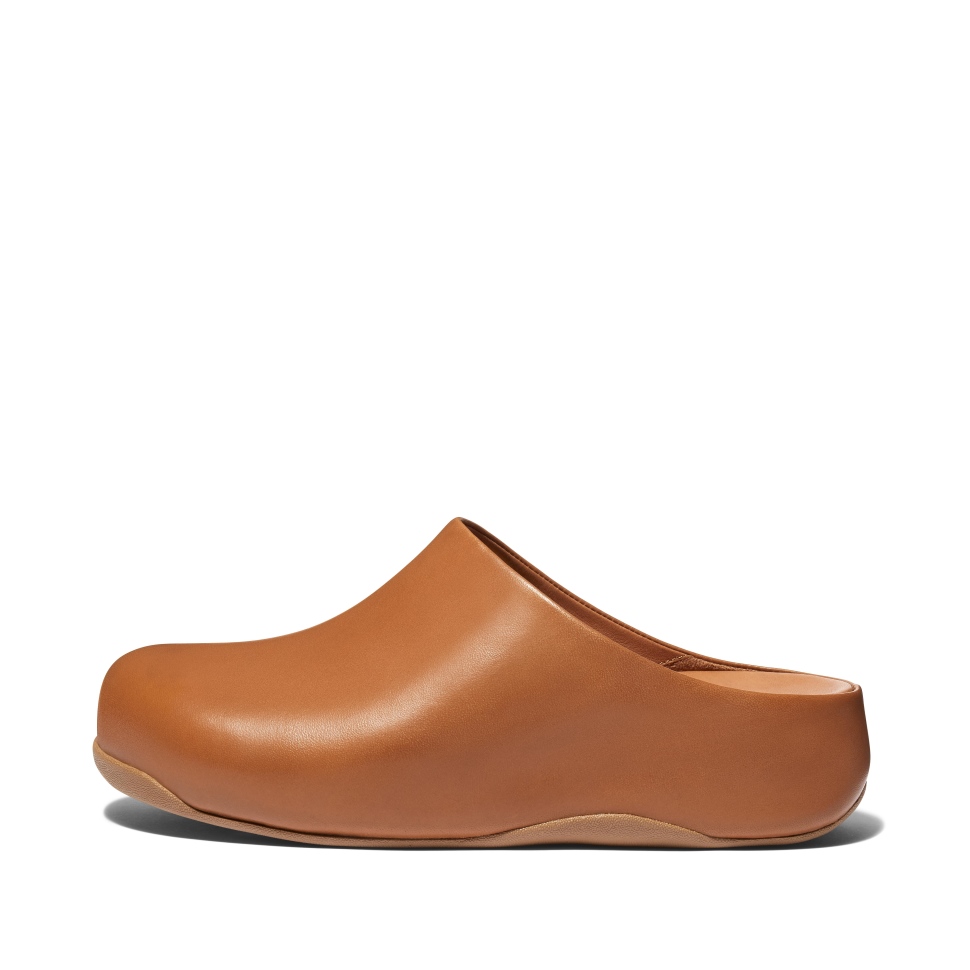 Fitflop Shuv Lederclogs Hellbraun