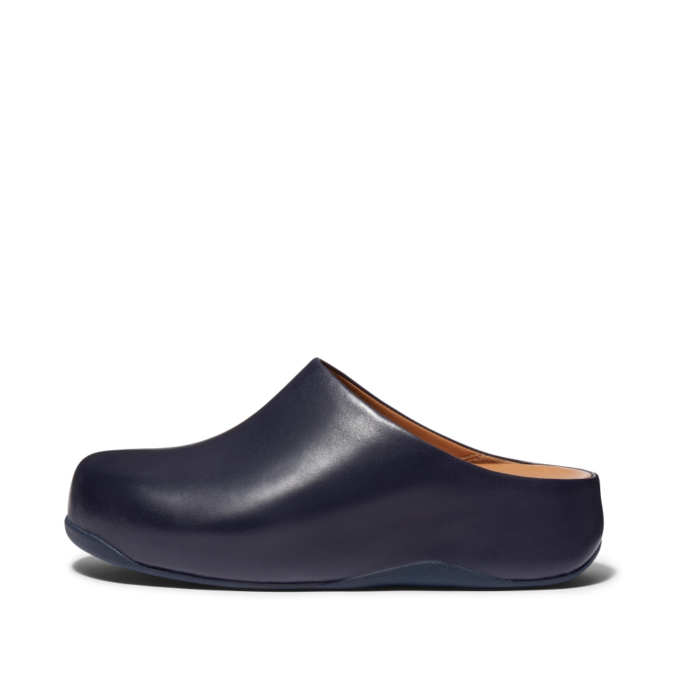 Fitflop Shuv Lederclogs Mitternachtsmarine