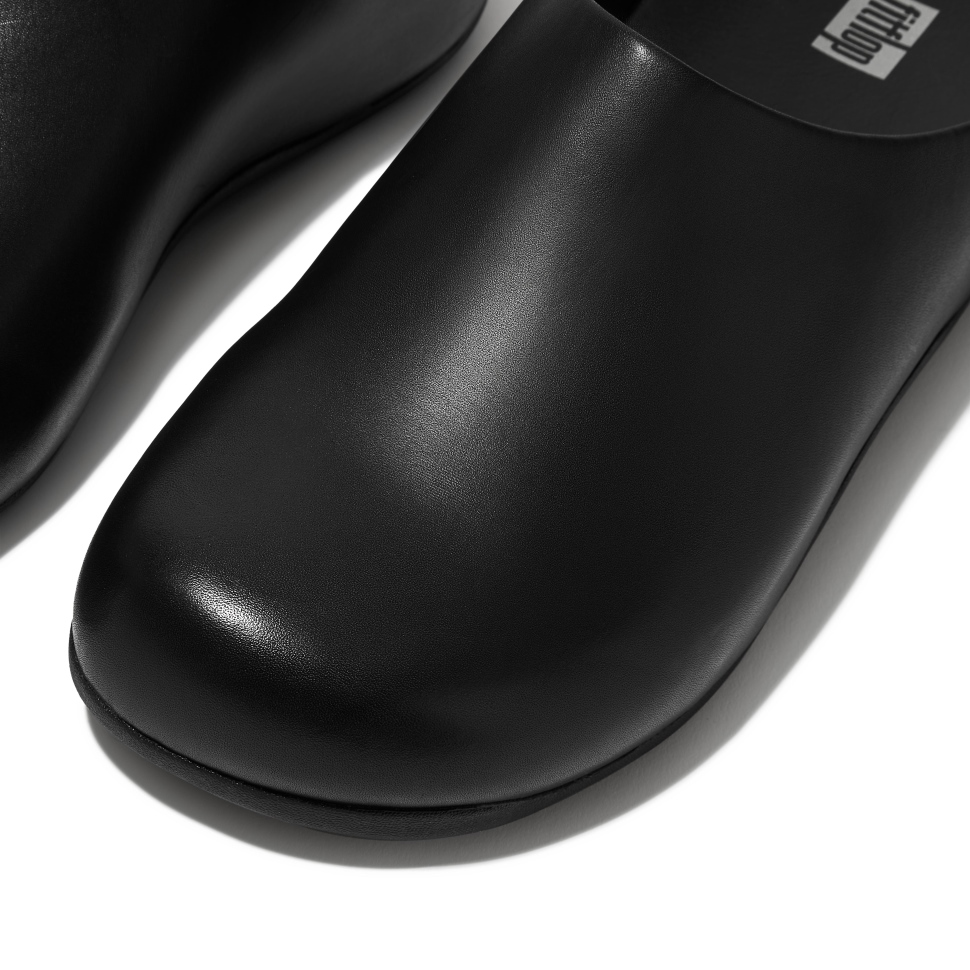 Fitflop Shuv Herren Lederclogs Schwarz