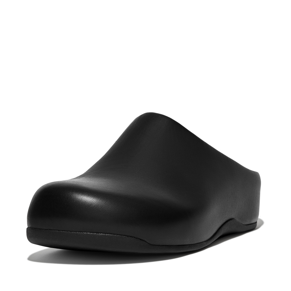 Fitflop Shuv Herren Lederclogs Schwarz
