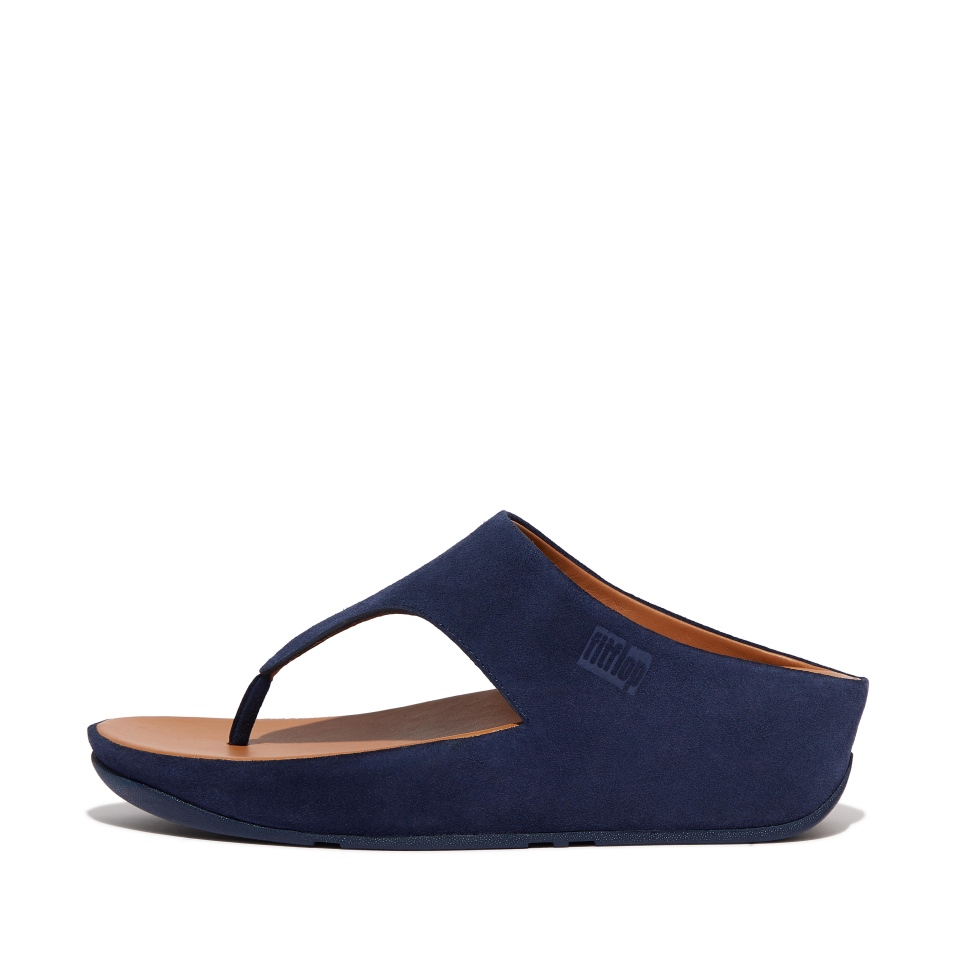 Fitflop Suv Zehenstegsandalen Aus Wildleder Mitternachtsmarine