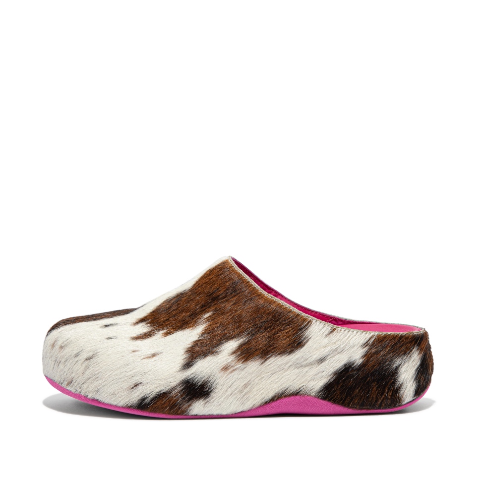 Fitflop Shuv X Yinka Ilori Lederclogs Braun Meliert