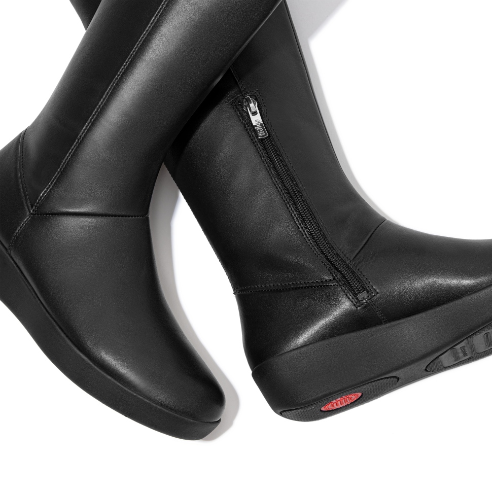 Fitflop Sumi Stretch Kniehohe Stiefel Ganz In Schwarz