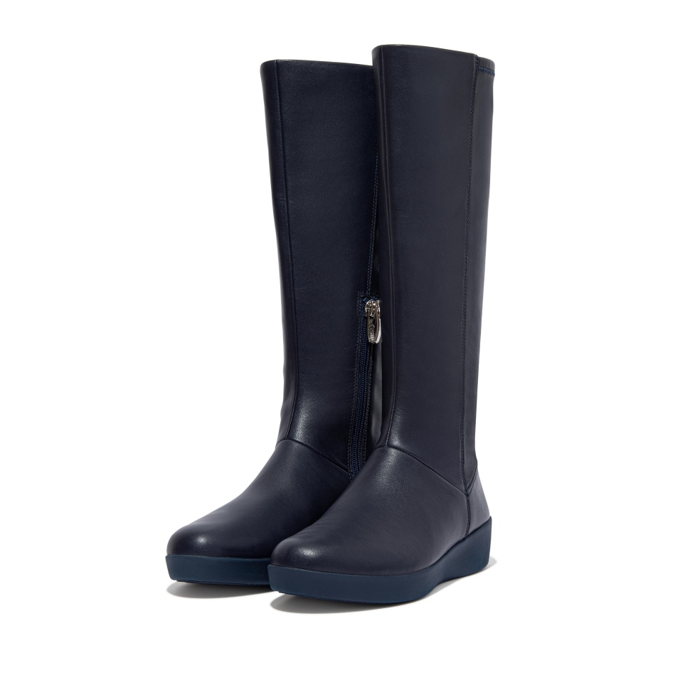 Fitflop Sumi Stretch Kniehohe Stiefel Nachtblau