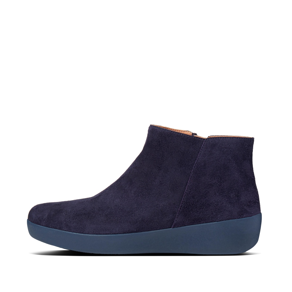 Fitflop Sumi Wildleder Stiefeletten Maritimblau