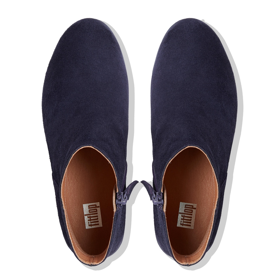 Fitflop Sumi Wildleder Stiefeletten Maritimblau