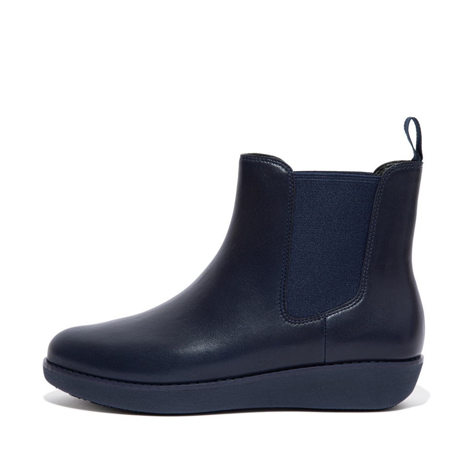 Fitflop Sumi Wasserdichte Chelsea-stiefel Aus Leder Mitternachtsmarine
