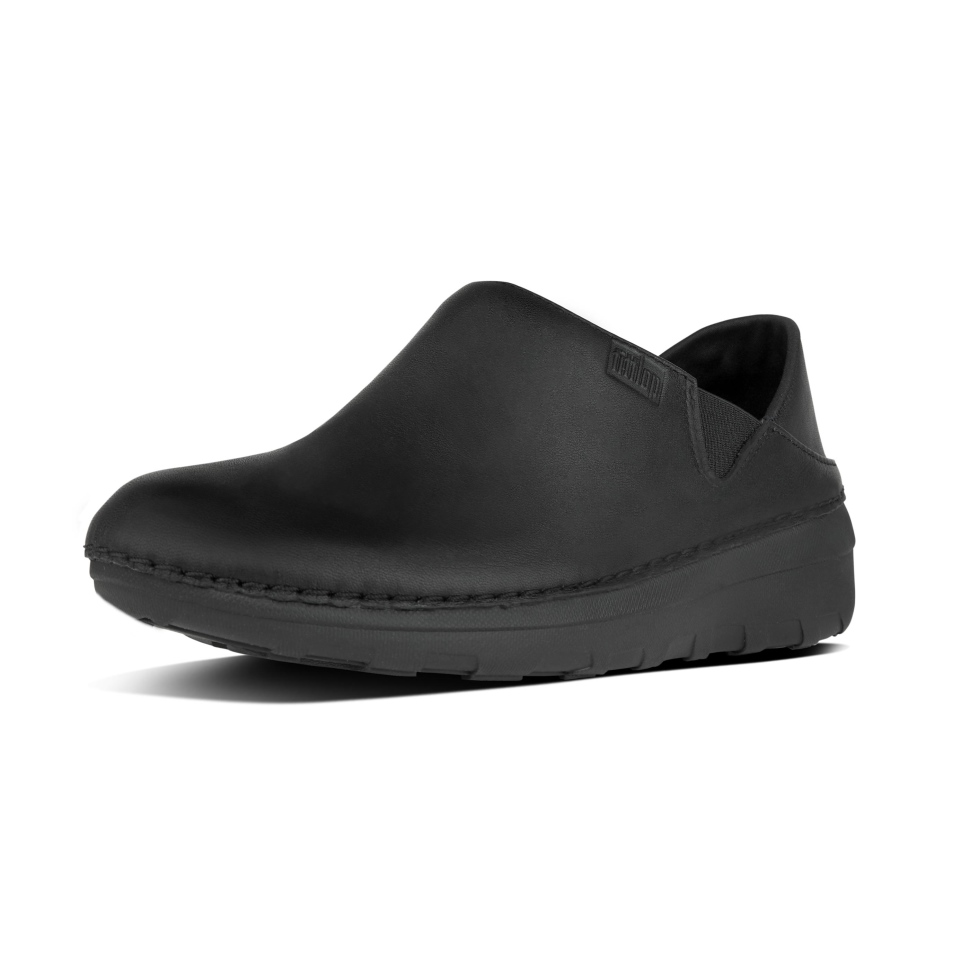 Fitflop Superloafer Lederschuhe Ganz In Schwarz
