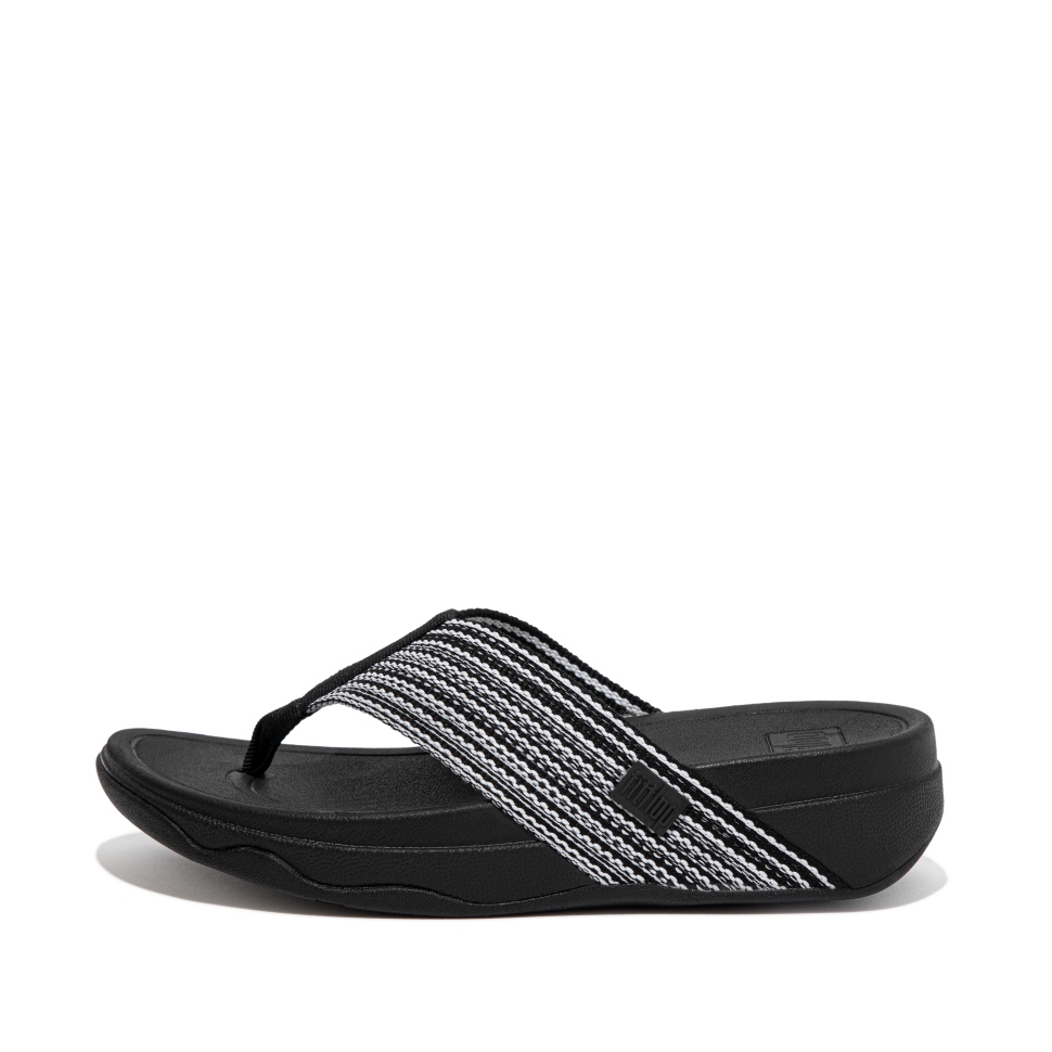 Fitflop Surfa Toe-post Sandalen Schwarz Mix