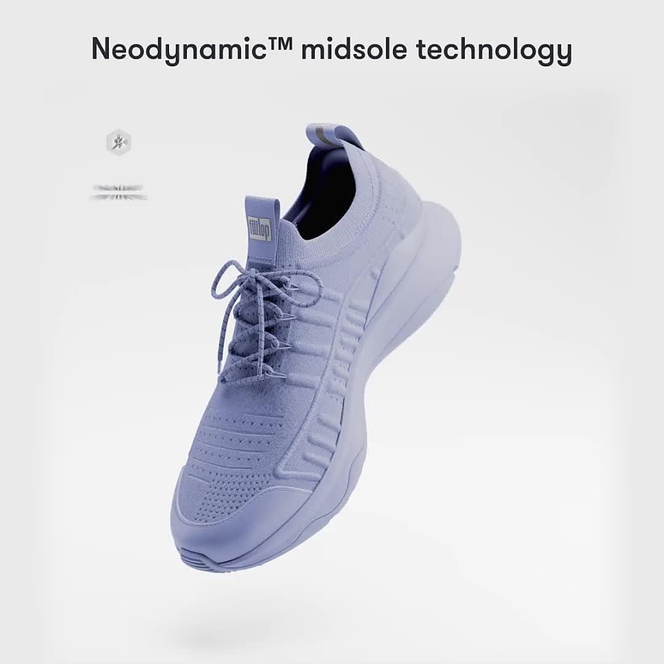 Fitflop Vitamin Ff Strick Sport Turnschuhe Cool Blue