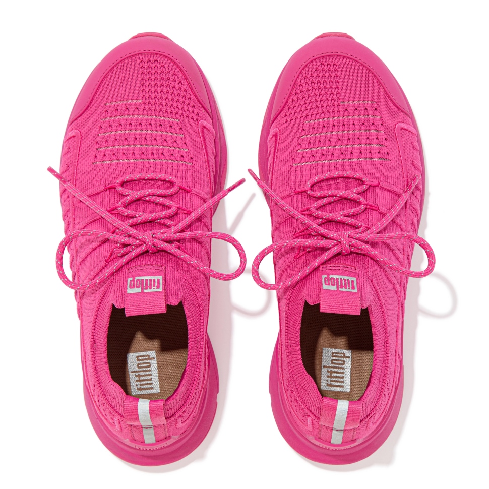 Fitflop Vitamin Ff Knit Sport Sneakers Fuchsia Rose