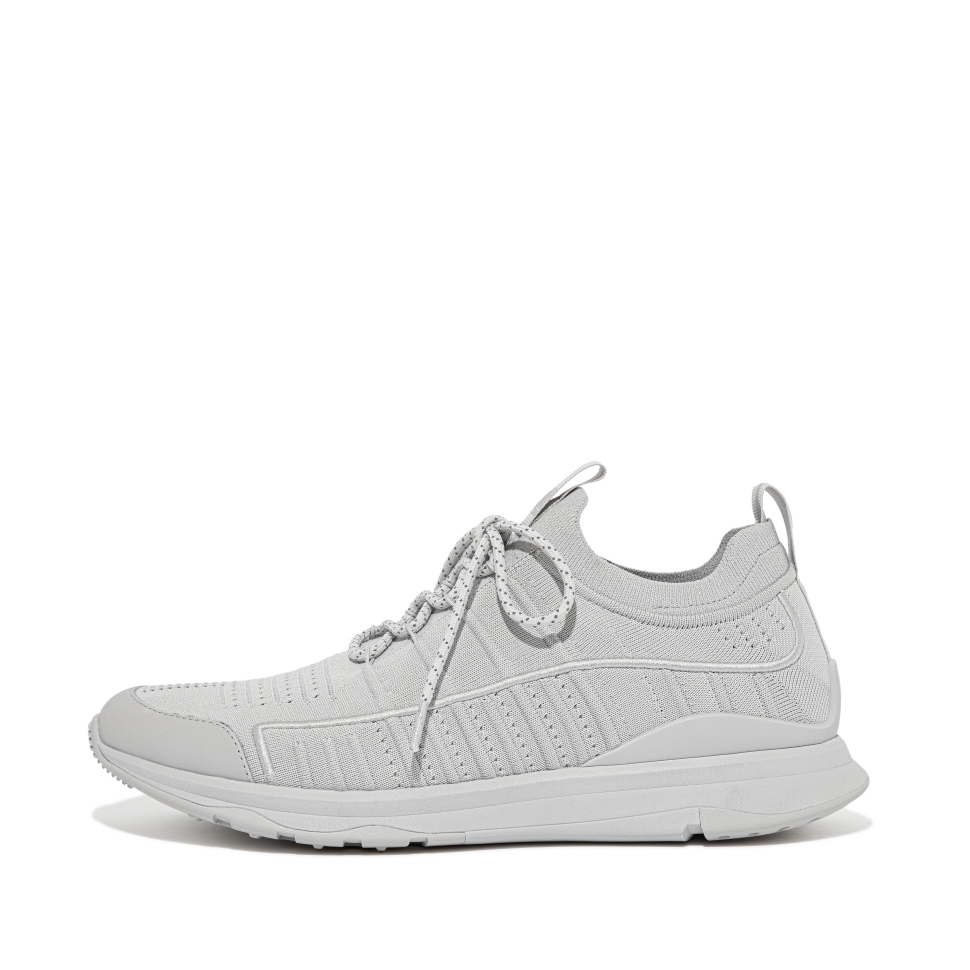 Fitflop Vitamin Ff Gestrickte Sportschuhe Für Herren Soft Grey