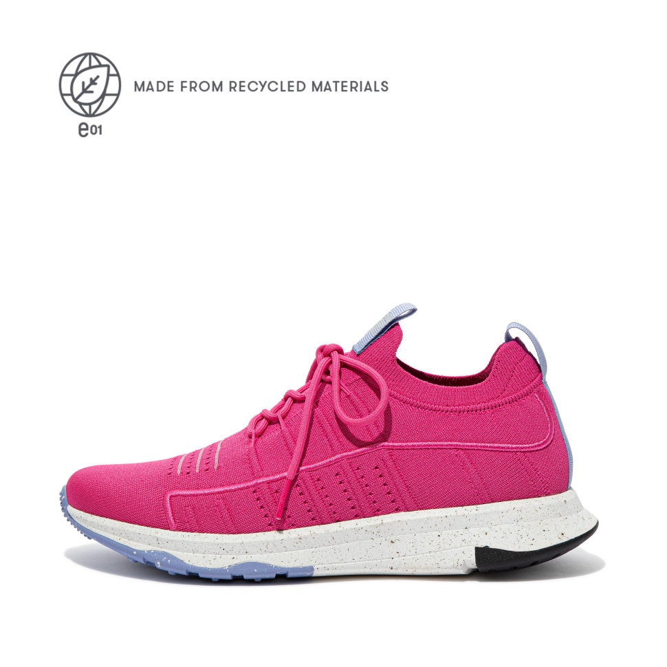 Fitflop Vitamin Ff E01 Strick Sport Turnschuhe Fuchsia Rose